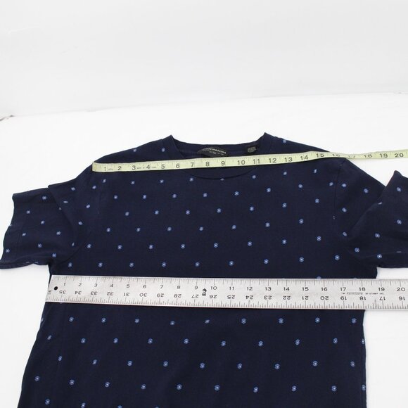 Scotch & Soda Shirt Men Small Blue butterfly print Cotton Short Sleeve Crew Neck - Picture 10 of 12